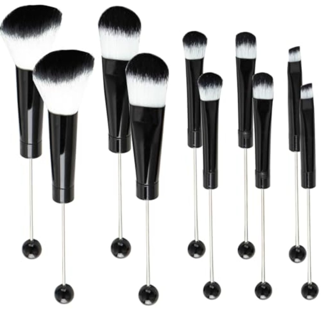 10pieces Beadable Makeup Brushes Diy Makeup Comestic Brushes Beaded Brushes Kit